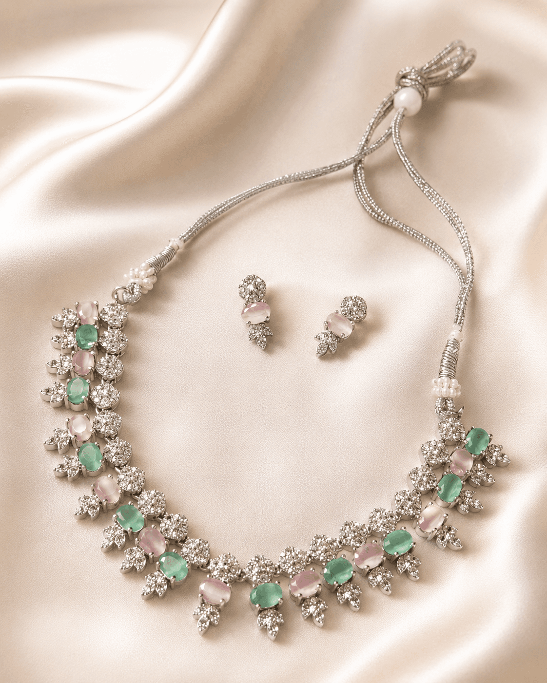 Gulabi Mint Silver Set