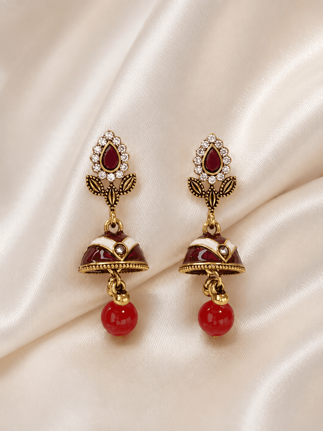 Laal Meena Jhumkas