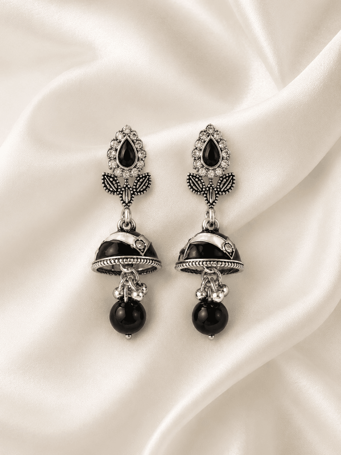 Siyah Meena Jhumkas